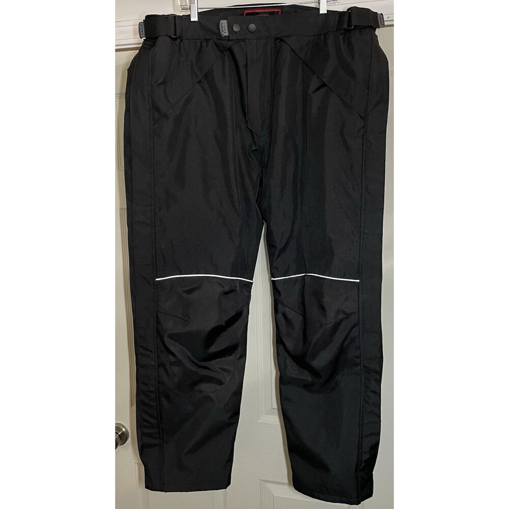 Bilt Motorcycle Pants Sz 38 Men's Black Full Lined Full Side Zip Knee Armor